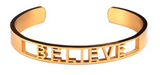 Believe Affirmation Bold Bangle Bracelet