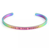 Live In The Moment Affirmation Bracelet