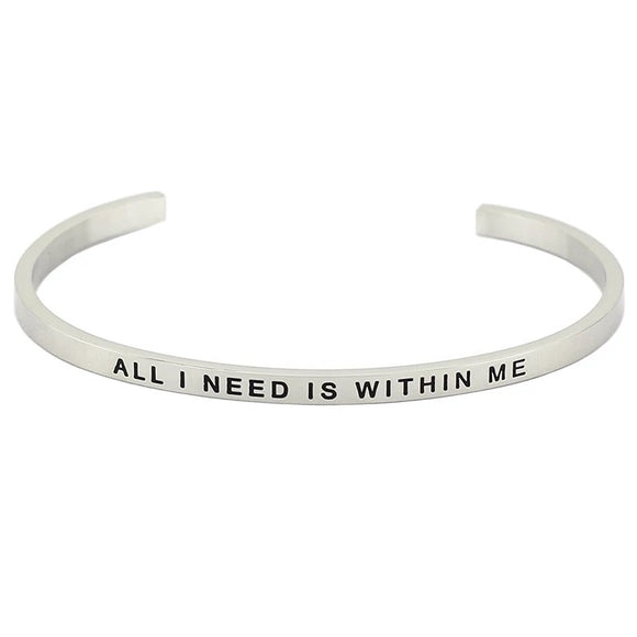 All I Need Is Within Me Affirmation Bracelet