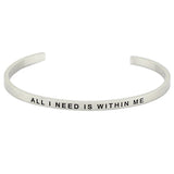 All I Need Is Within Me Affirmation Bracelet