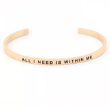 All I Need Is Within Me Affirmation Bracelet