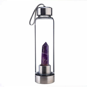 Amethyst Crystal Stainless Steel Water Bottle