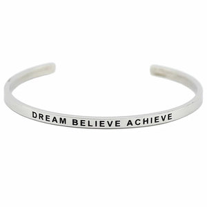 Dream Believe Achieve Affirmation Bracelet