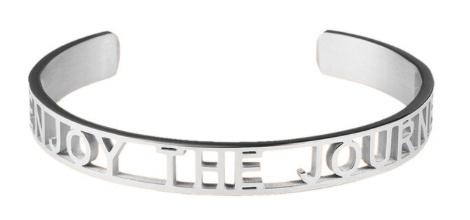 Enjoy The Journey Affirmation Bold Bangle Bracelet