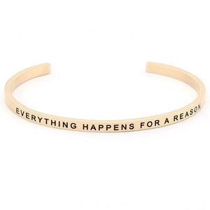 Everything Happens For A Reason Affirmation Bracelet