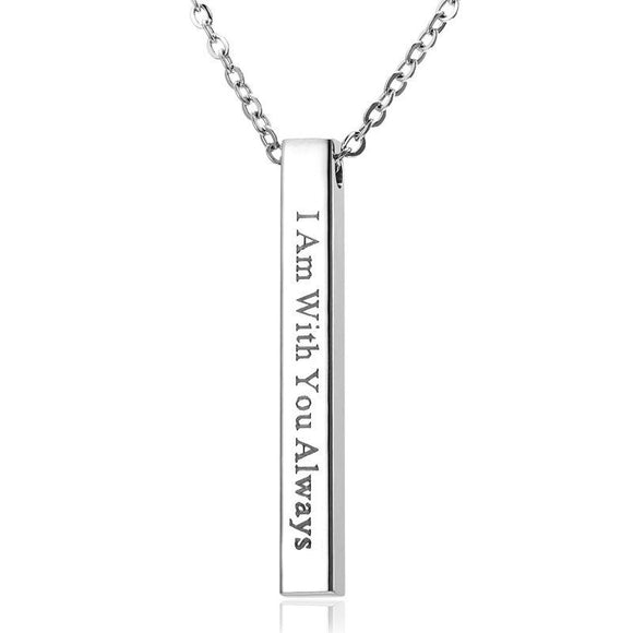 I Am With You Always Pendant Affirmation Necklace