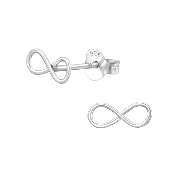 Infinity Sterling Silver Stud Earrings