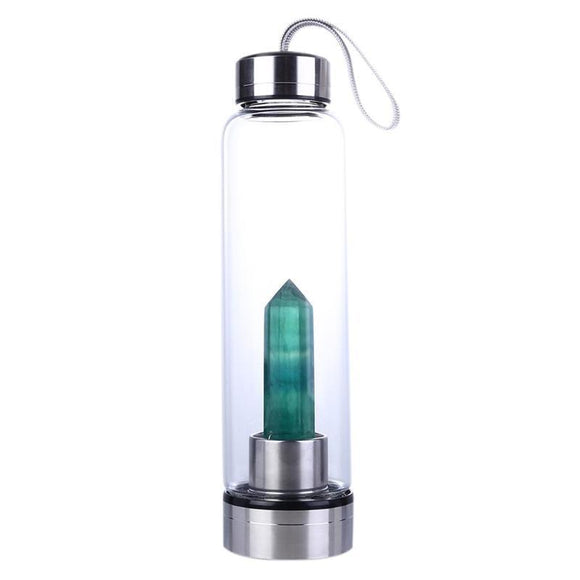 Jade Crystal Stainless Steel Water Bottle
