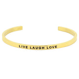 Live Laugh Love Affirmation Bracelet