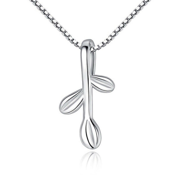 Olive Leaf Sterling Silver Necklace