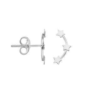 Constellation Silver Trio of Stars Studs Sterling Silver Earrings